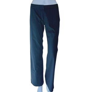 sisley pinstripe Mid-Rise straight leg pants in navy blue size XS